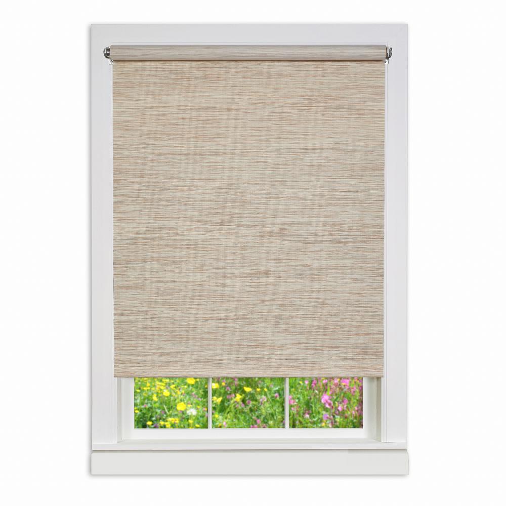 Achim Natural Cordless Fabric Privacy Roller Shade 60 in. W x 72 in