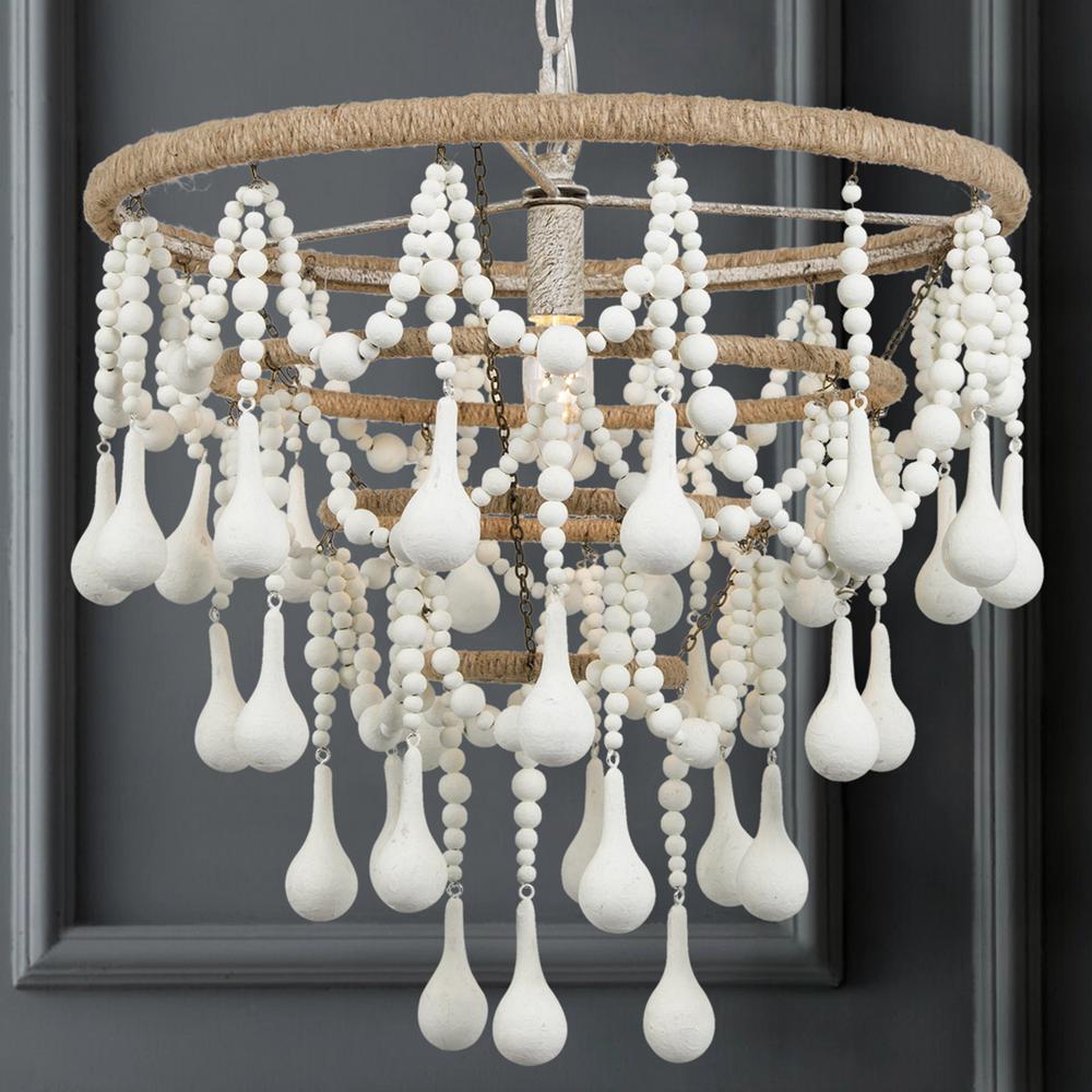 LNC Seattle Modern Farmhouse 1Light Dining Room Coastal White