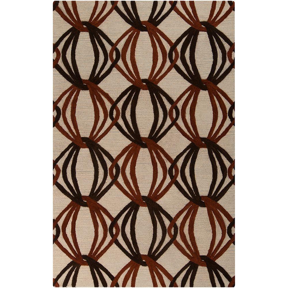 Kas Rugs Bob Mackie Home Beige Tranquility 9 ft. x 13 ft. Area Rug