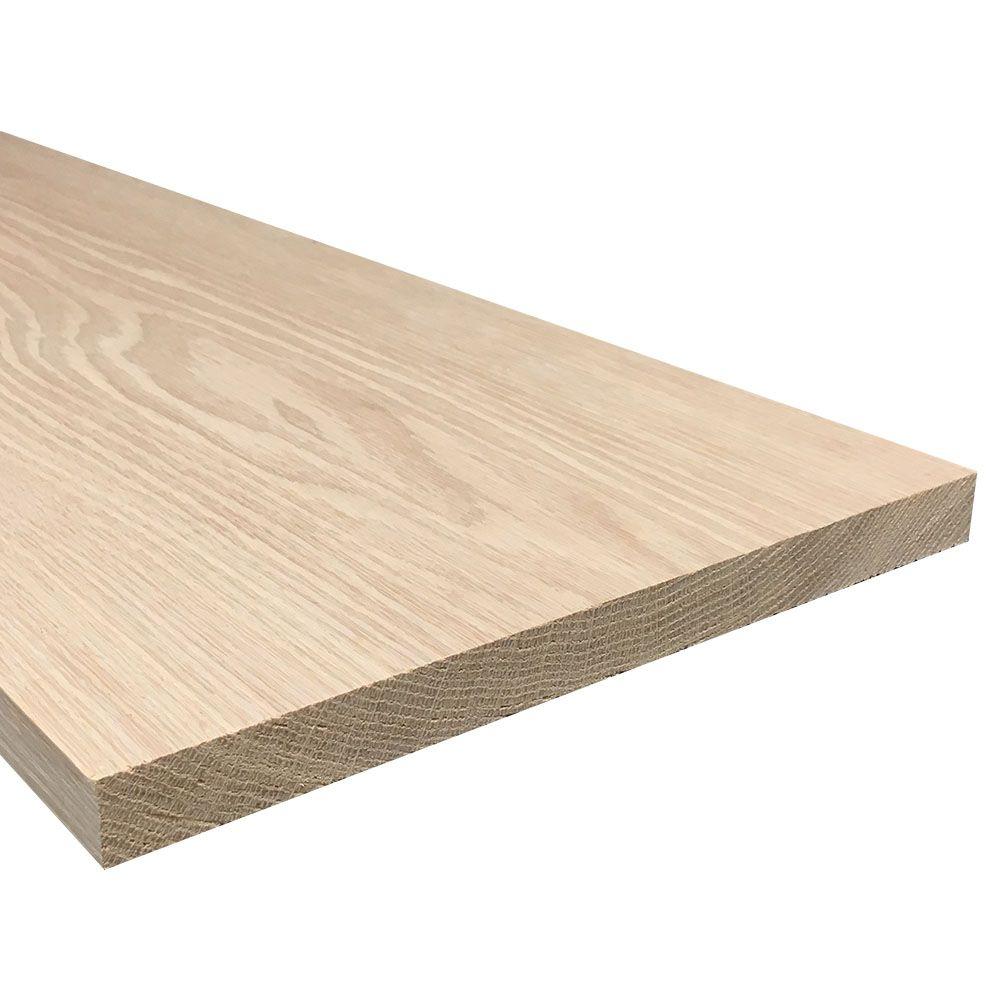 1 in. x 12 in. x 8 ft. S4S Oak Board-08405 - The Home Depot