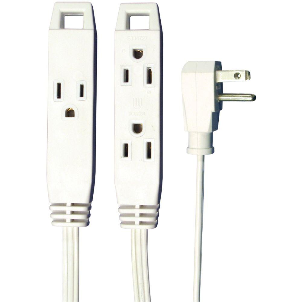 Axis 8 ft. 3-Outlet Indoor Extension Cord-45505 - The Home Depot