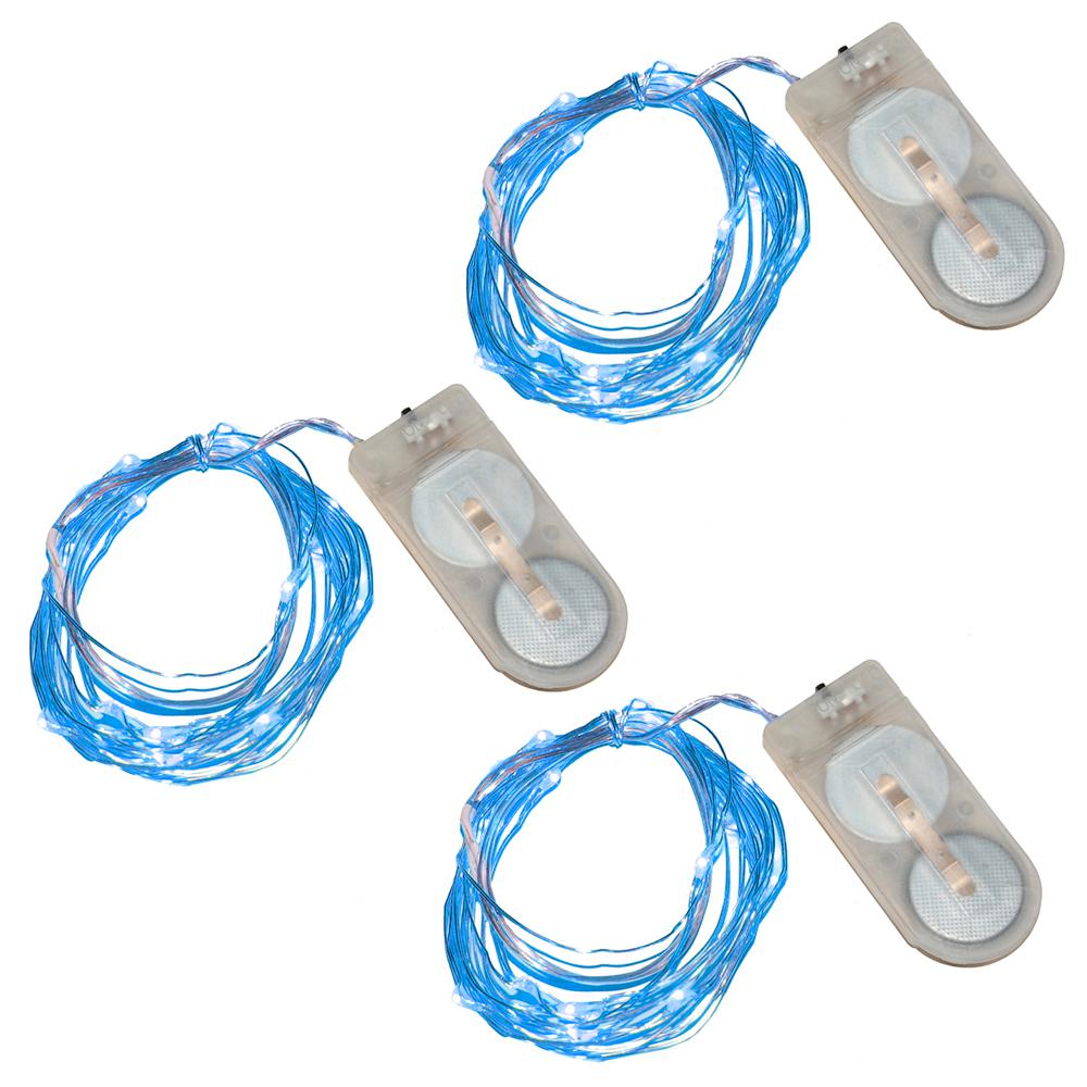 Lumabase Blue Battery Operated Waterproof Mini String Lights 3 Lumabase Blue Battery Operated Waterproof Mini String Lights 3 Count