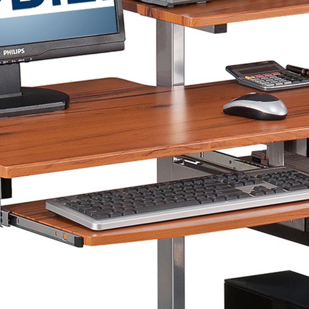 Furniture Woodgrain Techni Mobili Heavy Duty Mdf Pvc Complete Computer Workstation Desk Home Garden