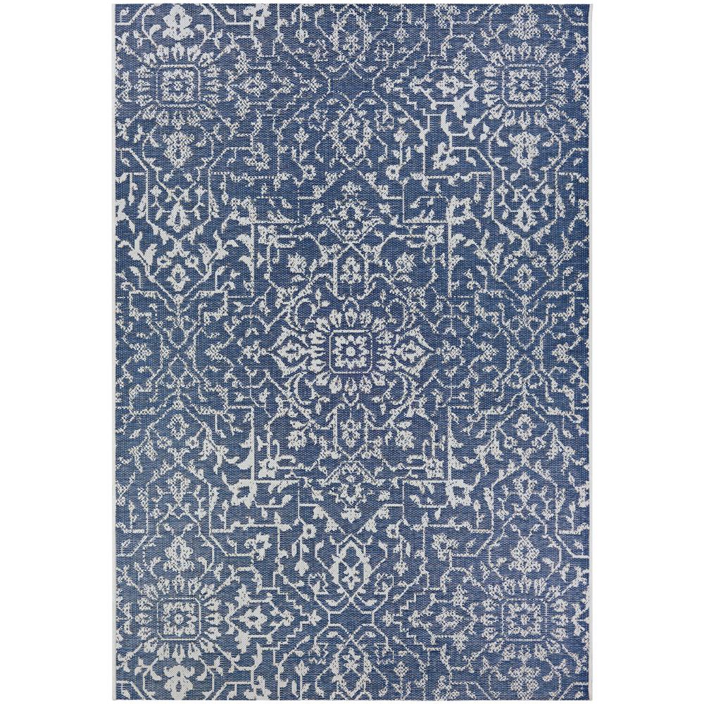 5 X 9 Fl Blue Outdoor Rugs The Home Depot