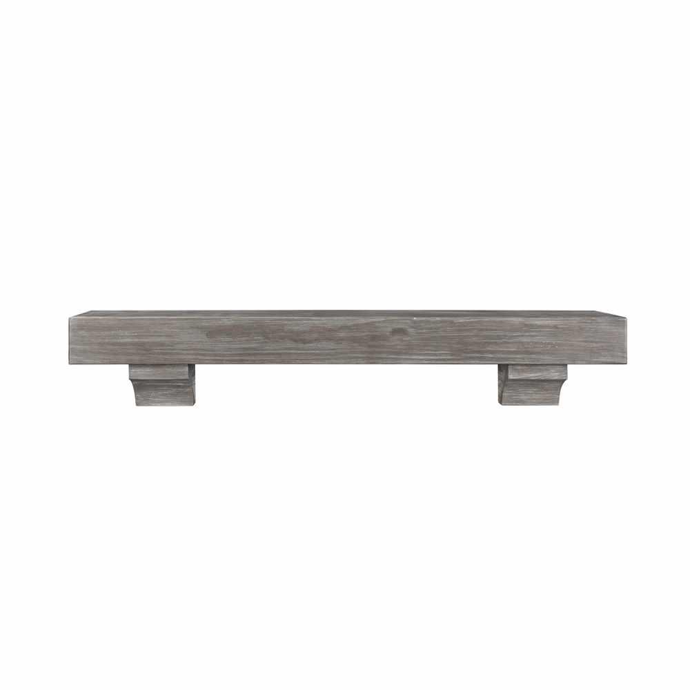 Pearl Mantels The Shenandoah 5 Ft Cottage Gray Distressed Finish Pearl Mantels The Shenandoah 5 Ft Cottage Gray Distressed Finish Cap Shelf Mantel