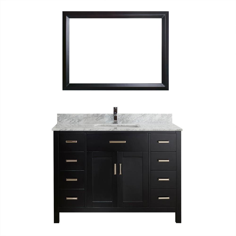 Studio Bathe Kalize 48 in. Vanity in Espresso with Marble Vanity Top in