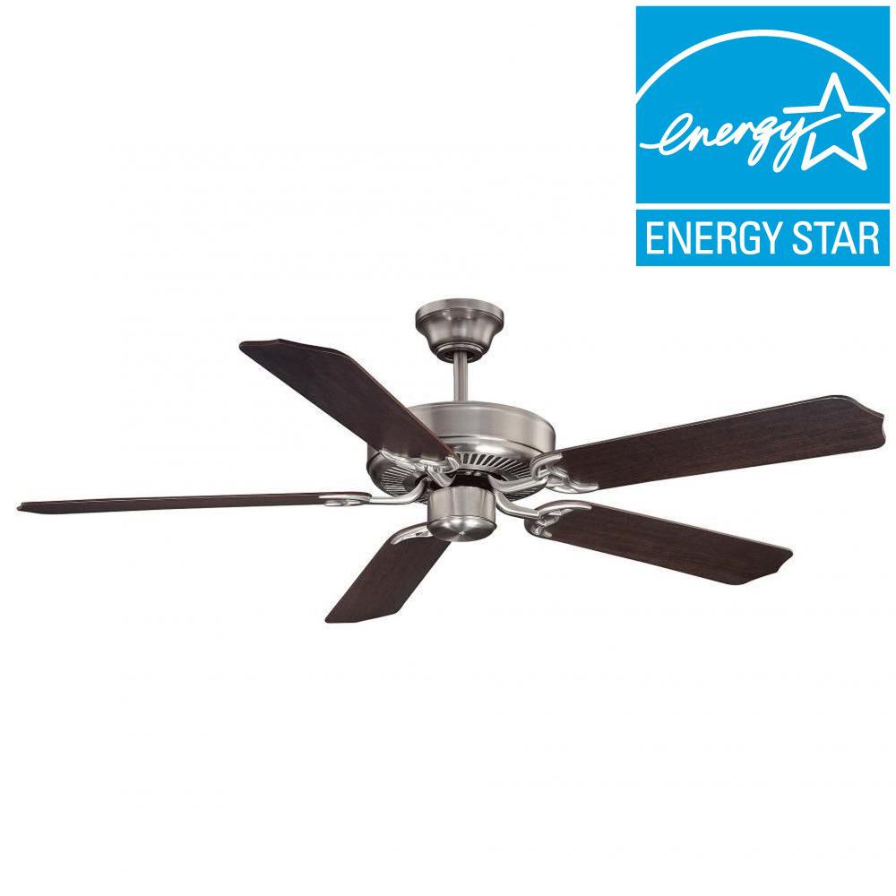 Monte Carlo Centro Max Uplight 52 In Indoor Polished Nickel Ceiling Satin Indoor Wall Nickel Ceiling Fan