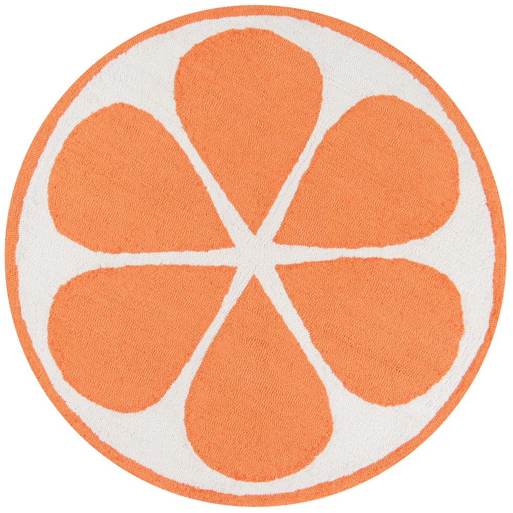 Novogratz Cucina Orange 3 Ft X 3 Ft Round Kitchen Mat Cucincna