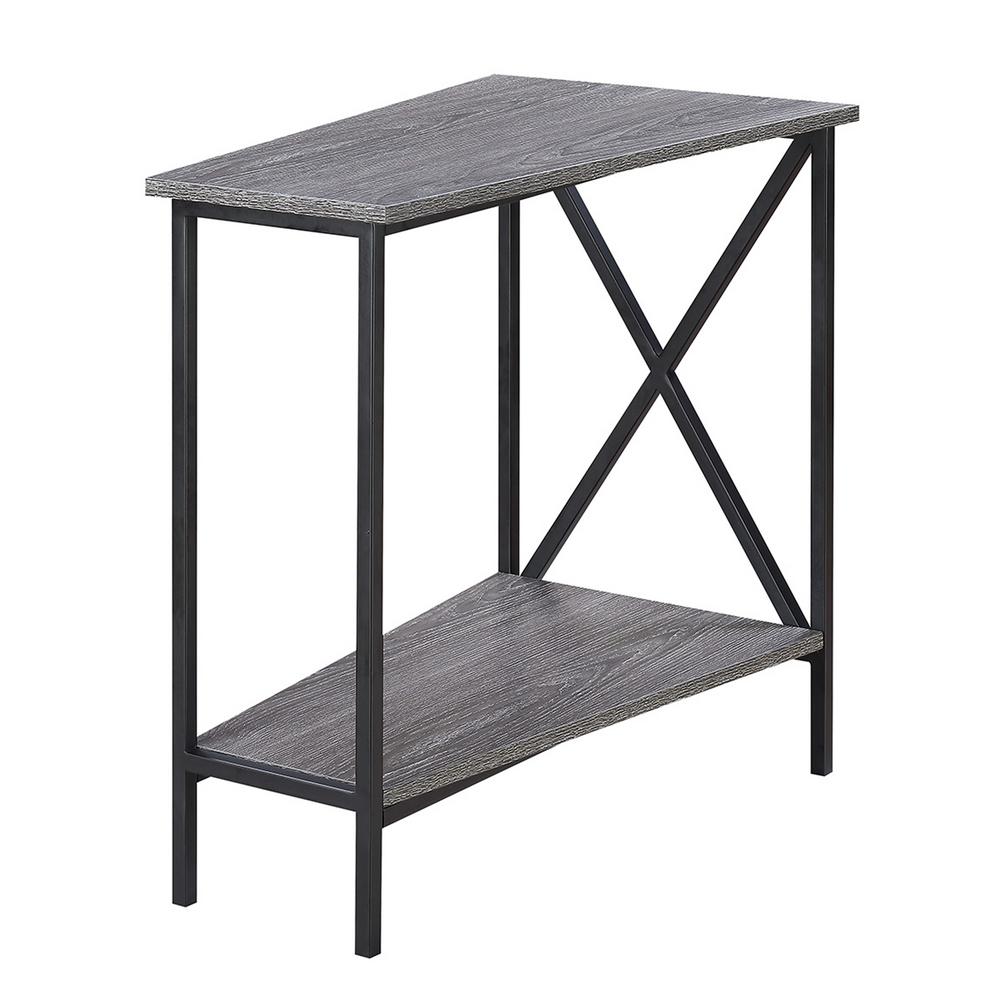 Convenience Concepts Tucson Weatherd Gray and Black Wedge ...