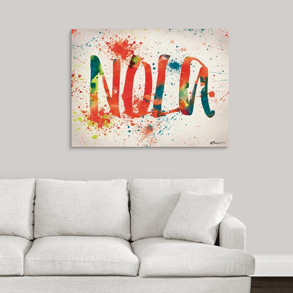 Graham & Brown 47 in. x 24 in. "Neutral Watercolor Wood" by Graham and