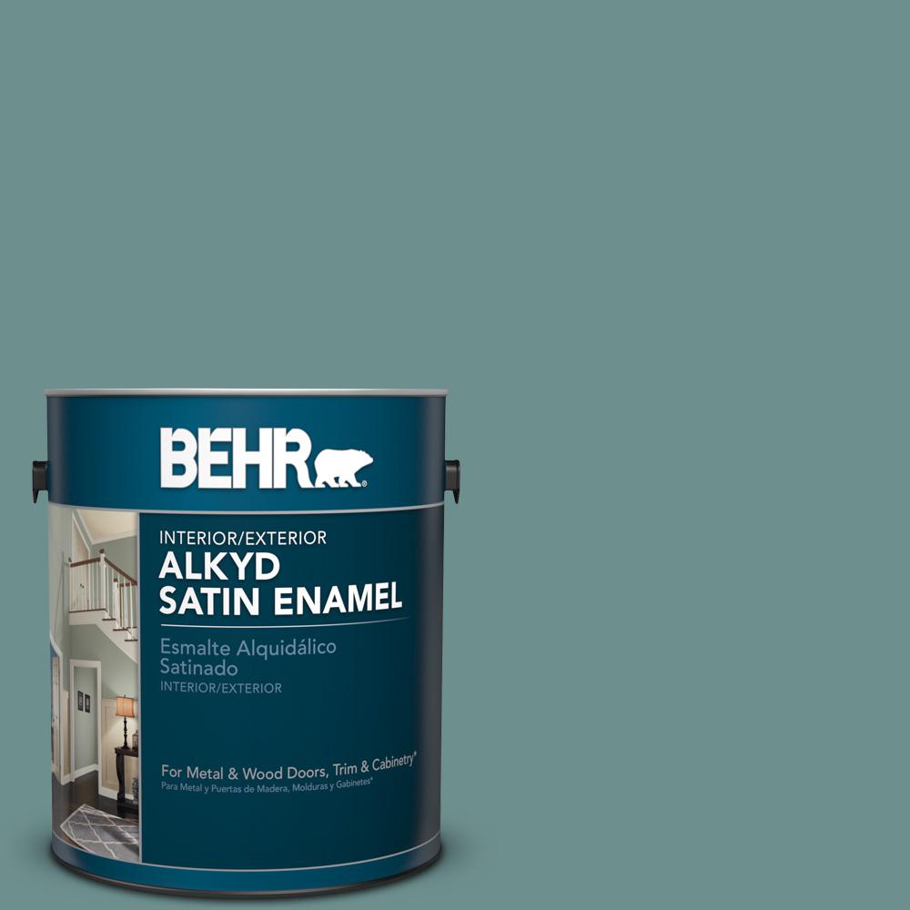 BEHR 1 gal. PPU1203 Dragonfly Satin Enamel Alkyd Interior/Exterior
