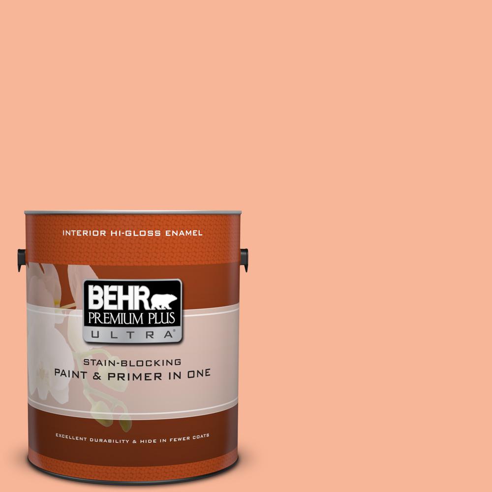 BEHR Premium Plus Ultra 1 gal. P1903 Melon Sorbet HiGloss Enamel