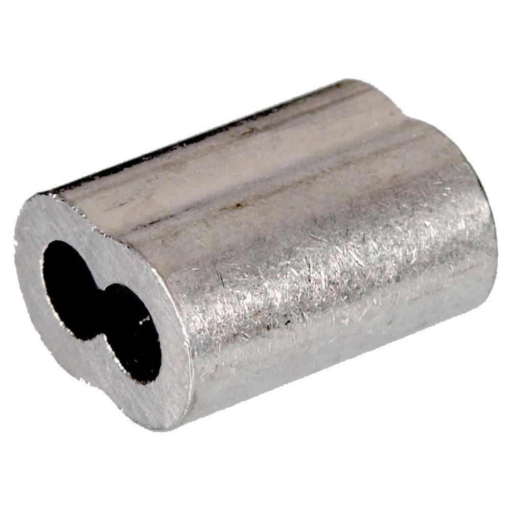 Aluminum Cable Stop Sleeve for 1//4 Inch Wire Rope Swage Clip Aluminum Cable Crimp Sleeves Cable Stops 1//4 Aluminum Swage Sleeves Aluminum Swage Stop for 1//4 Wire Rope Cable 50