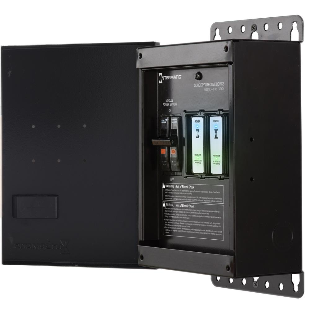 Intermatic Whole Home Surge Protector Kit 50000-Amps LED Light Indicator Plastic