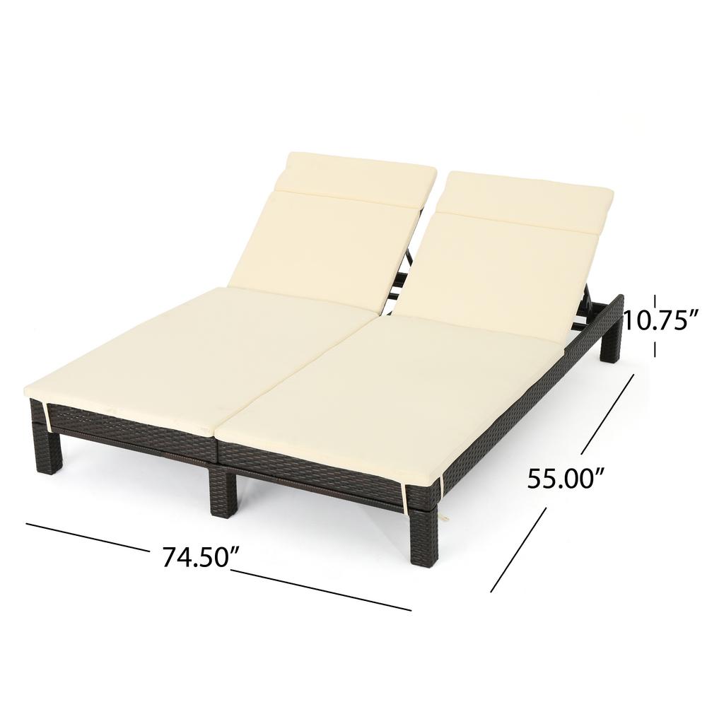 Noble House Multi Brown Wicker Outdoor Double Chaise Lounge With Beige Cushion 12289 The Home Depot - Patio Furniture Double Chaise Lounge Noble House Multi Brown Wicker Outdoor Double Chaise Lounge With Beige Cushion 12289 The Home Depot - Patio Furniture Double Chaise Lounge
