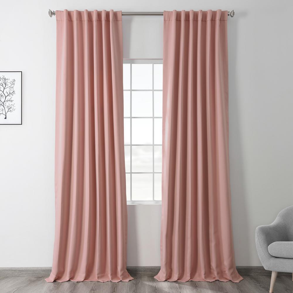 Exclusive Fabrics & Furnishings Taffy Pink Blackout Curtain - 50 in. W