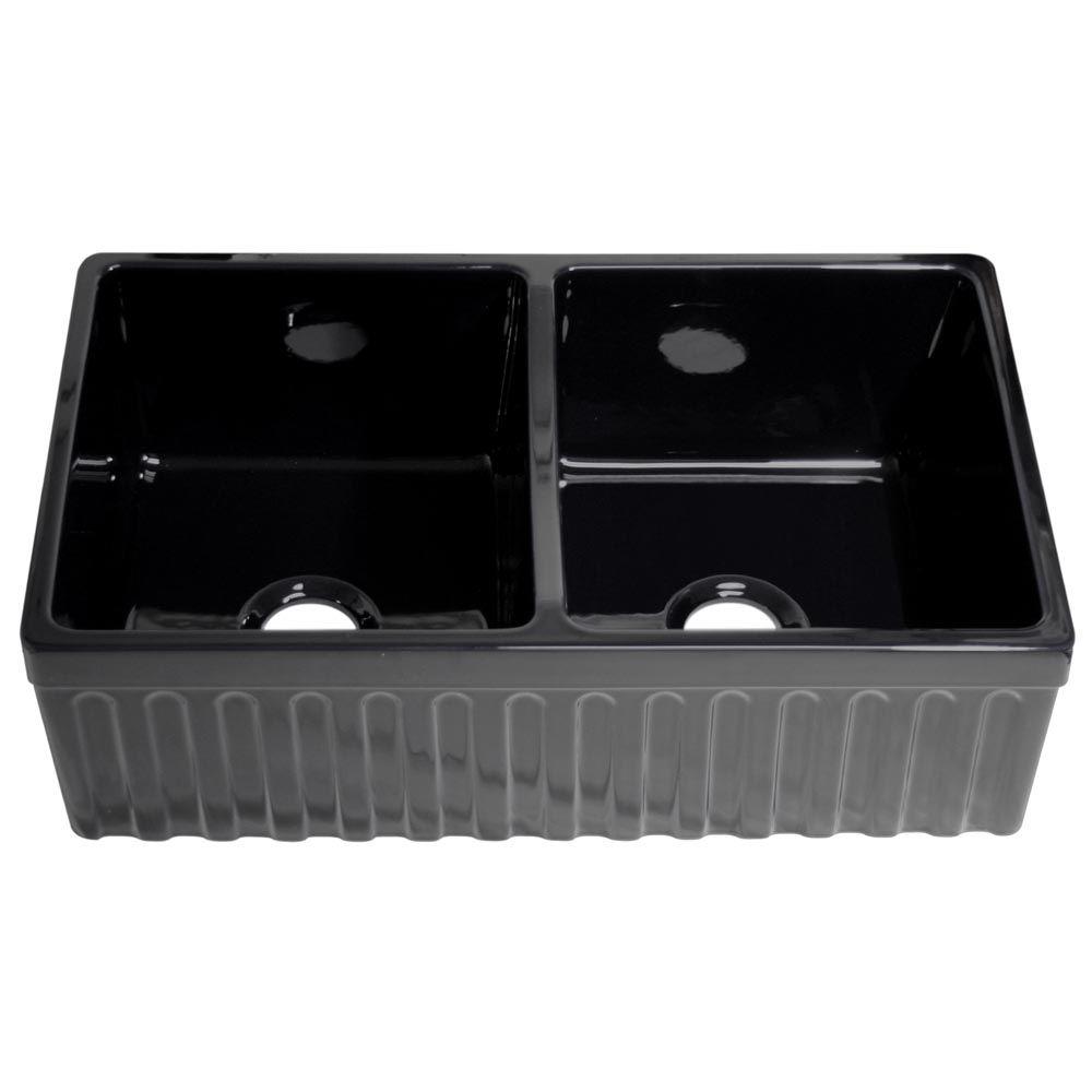 Whitehaus Collection Quatro Alcove Reversible Series Farmhouse Apron