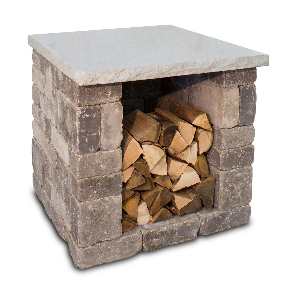 Necessories 36 in. x 34 in. Outdoor Pizza Oven Wood Box Kit in Santa Fe