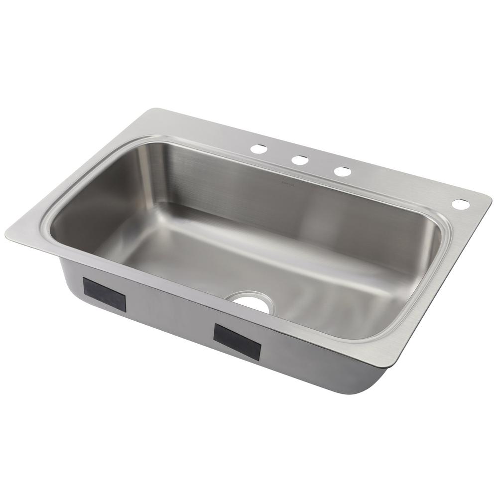 Stainless Steel Kohler Drop In Kitchen Sinks K Rh20060 4 Na 64 1000 