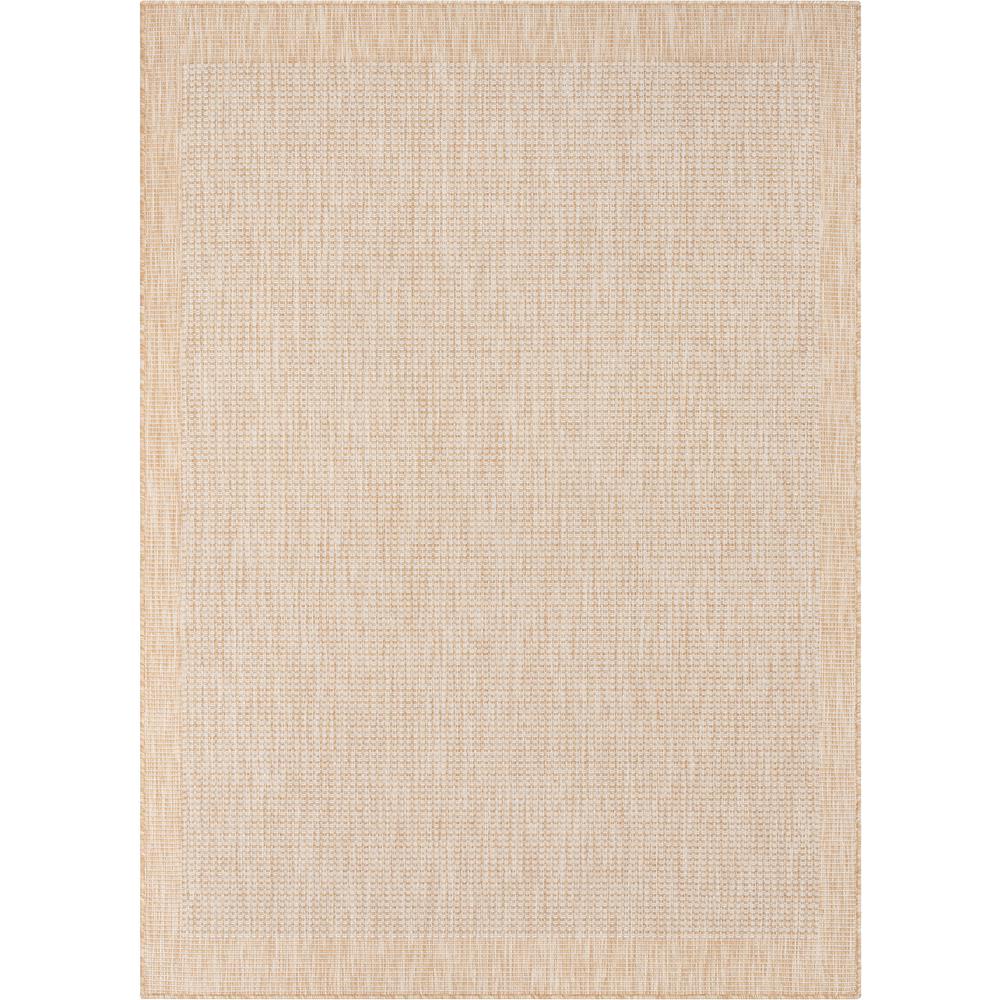 Well woven medusa odin solid and striped border ivory 5 ft 3 in x 7