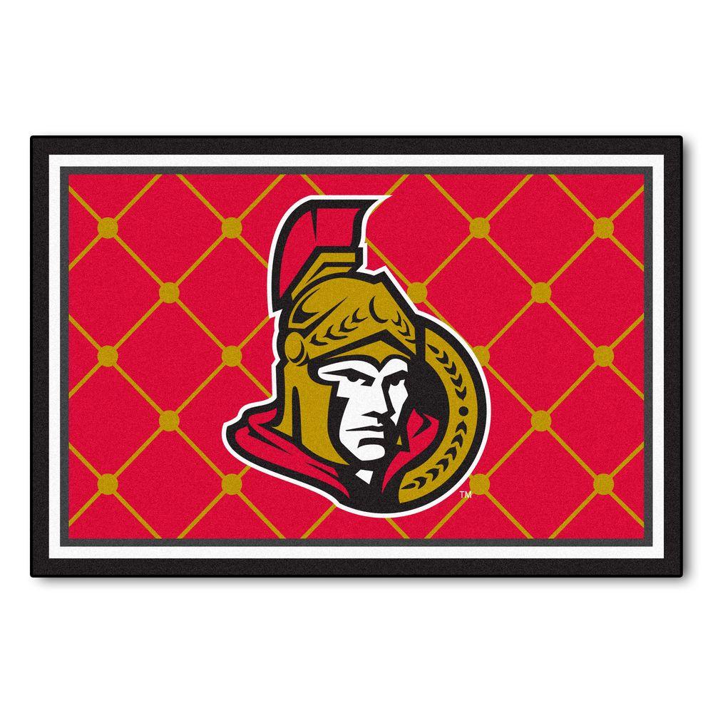 Fanmats Ottawa Senators 5 Ft X 8 Area Rug 10431 The Home Depot Fanmats Ottawa Senators 5 Ft X 8 Area Rug