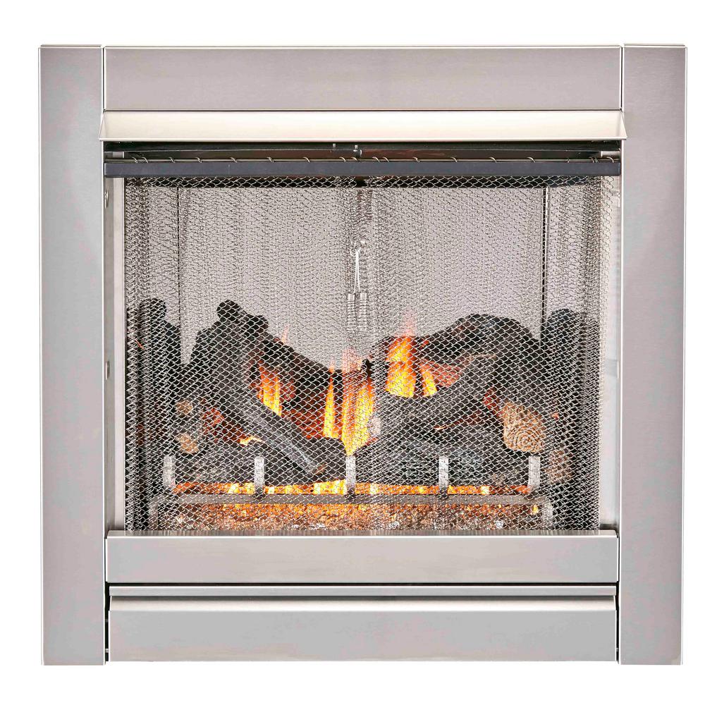 Duluth Forge 32 In Vent Free Stainless Outdoor Gas Fireplace Insert With Fire Glass A And Log Set 170277 The Home Depot - Outdoor Ventless Propane Fireplace Insert Duluth Forge 32 In Vent Free Stainless Outdoor Gas Fireplace Insert With Fire Glass A And Log Set 170277 The Home Depot - Outdoor Ventless Propane Fireplace Insert
