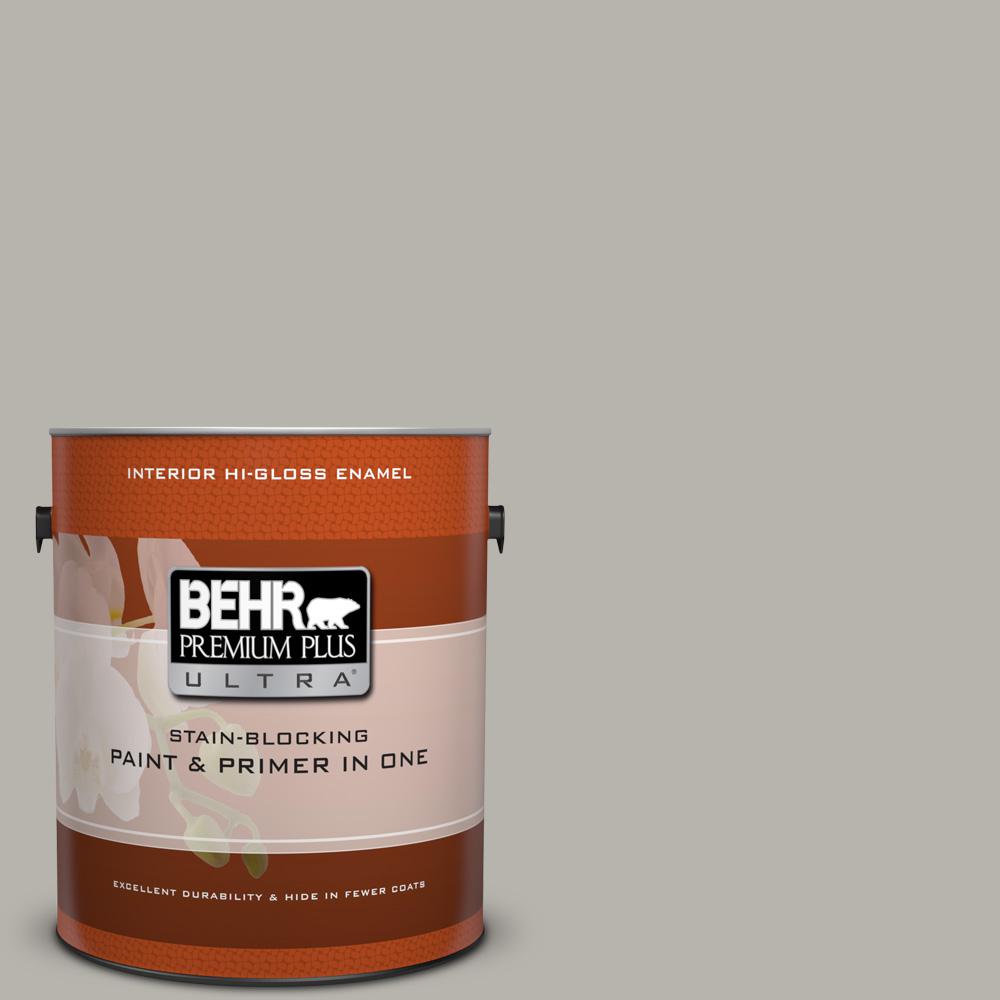 Behr Premium Plus Ultra 1 Gal Ppu24 11 Greige Hi Gloss Enamel Ppu24 11 Greige Hi Gloss Enamel