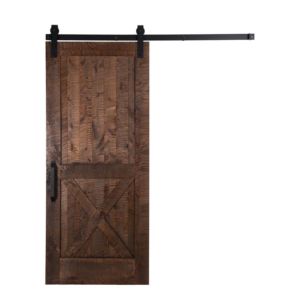 Rustica Hardware 42 inch x 84 inch Stain, Glaze, Clear Rockwell Rough Sawn... by Rustica Hardware