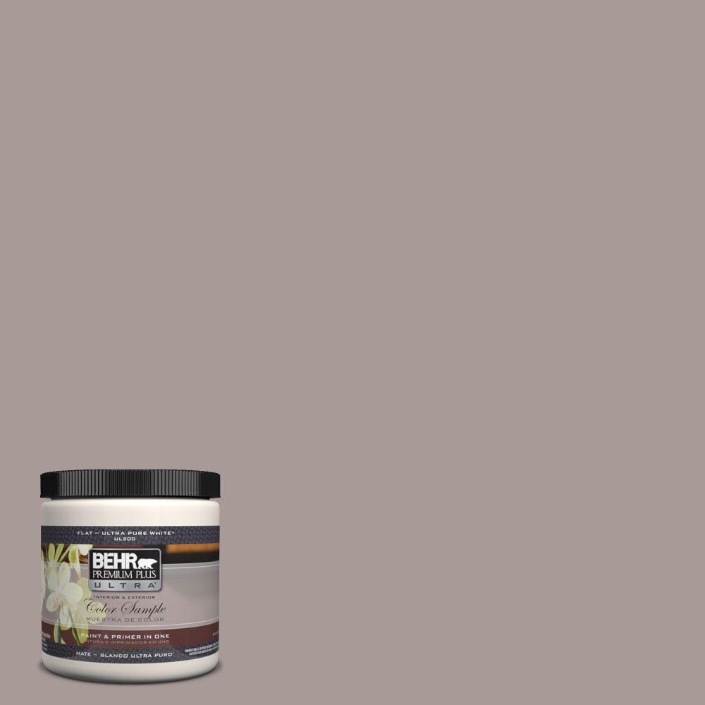 Behr Premium Plus Ultra 8 Oz Ul250 Smoked Mauve Matte Interior Ul250 8 Smoked Mauve Matte Interior Exterior Paint And Primer In One Sample