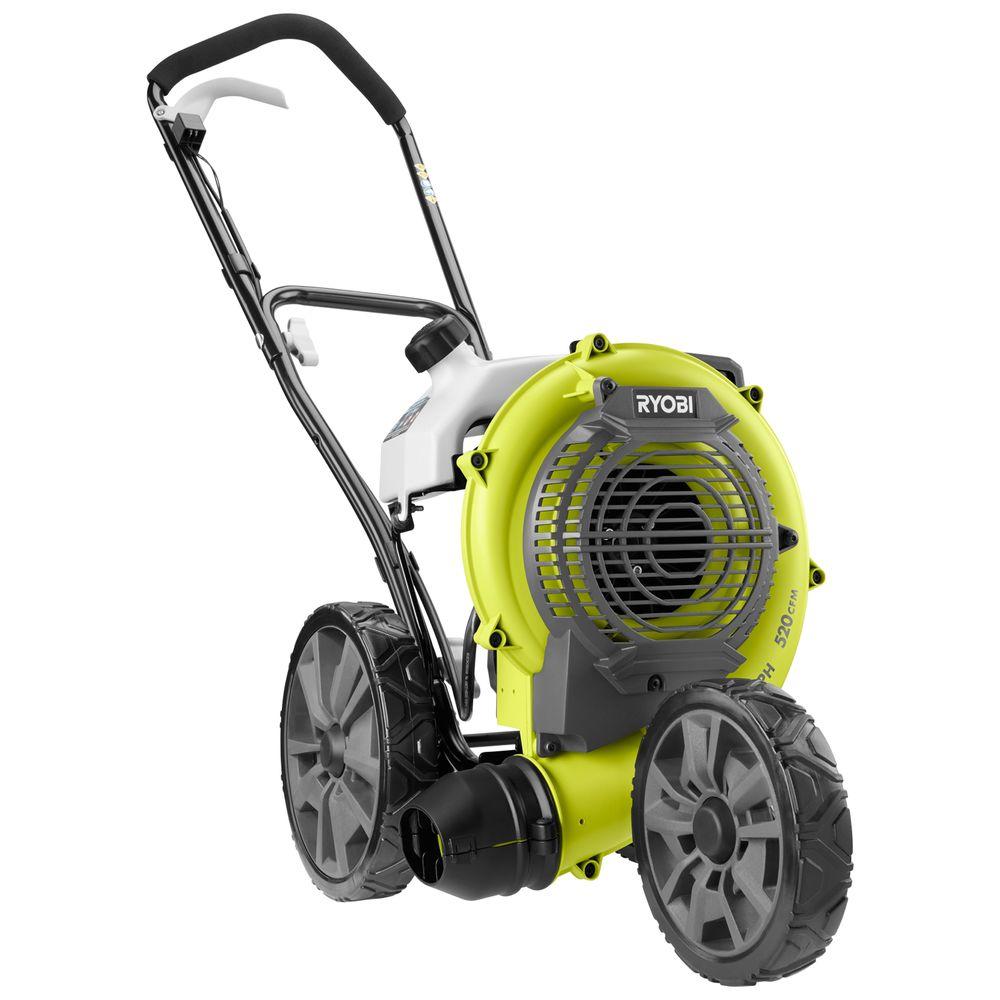 Walk Behind Gas Power Blower 200 MPH 520 CFM Large Area Leaf Sweeper