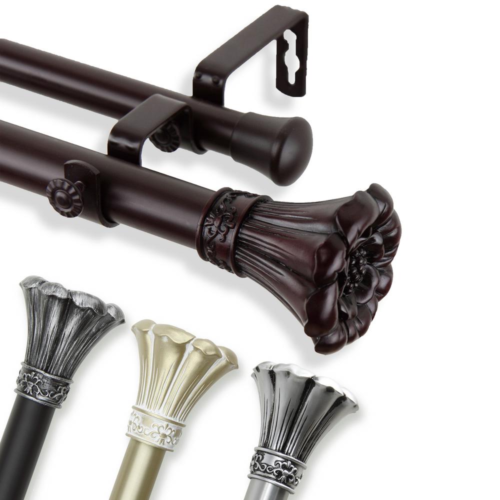 Rod Desyne Blossom 160 In 240 In 1 In Od Double Curtain Rod
