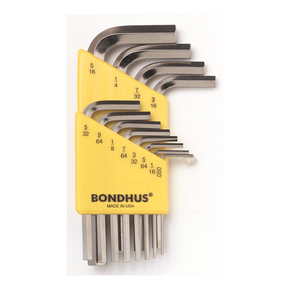 Bondhus Standard Hex End Short Arm LWrench Set with BriteGuard Finish