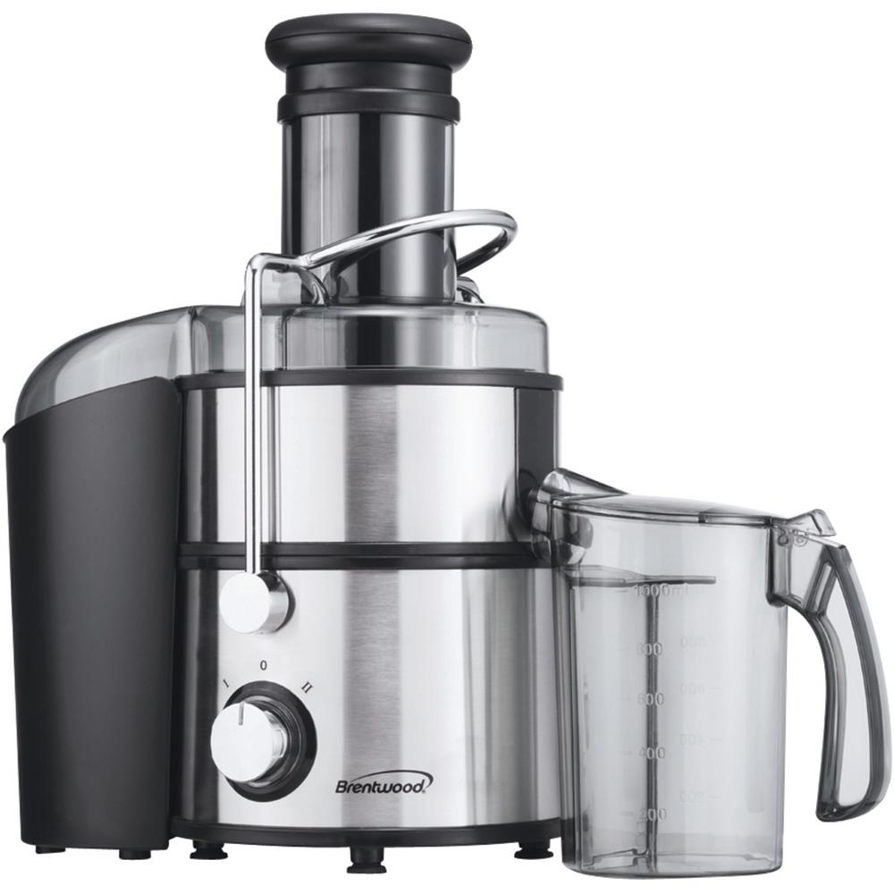 BRENTWOOD 800 W 34 oz. Silver 2Speed Electric Juice Extractor JC500 The Home Depot