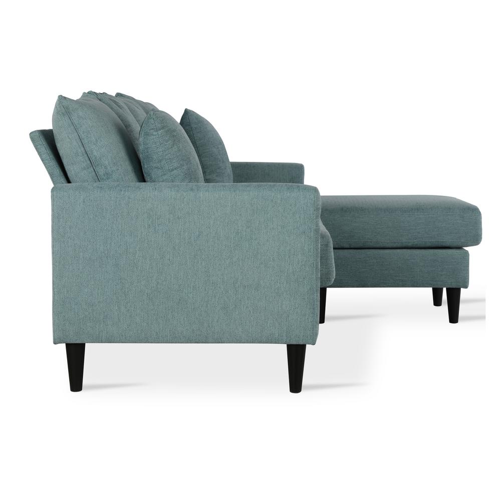 Teal Leather Sectional Sofa Baci Living Room