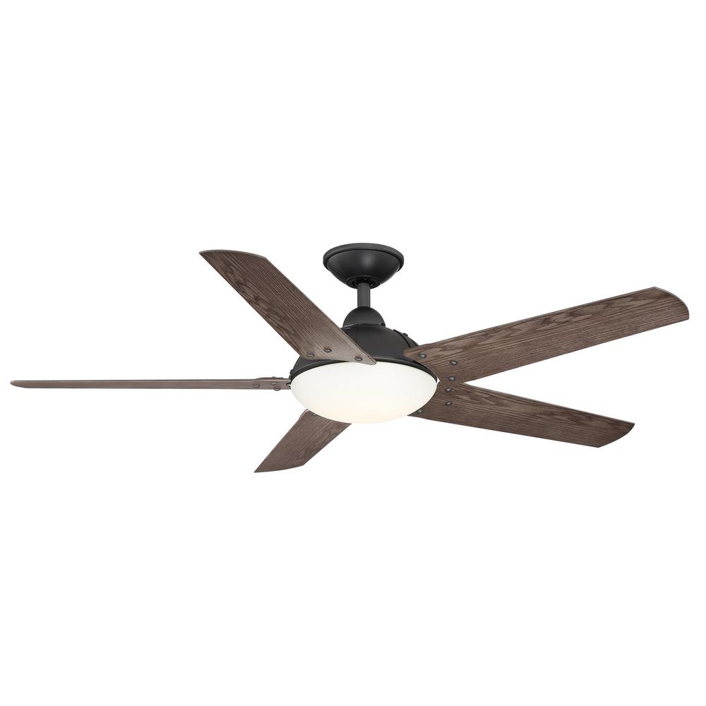 Home Decorators Collection Draper 54 In Led Outdoor Natural Iron Ceiling Fan With Remote Control