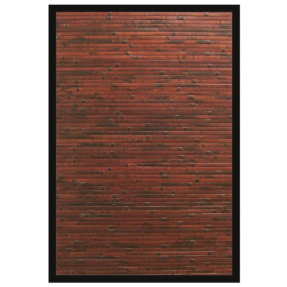 Anji Mountain Cobblestone Mahogany Brown With Black Border 6 Ft X 9 Anji Mountain Cobblestone Mahogany Brown With Black Border 6 Ft X 9 Area