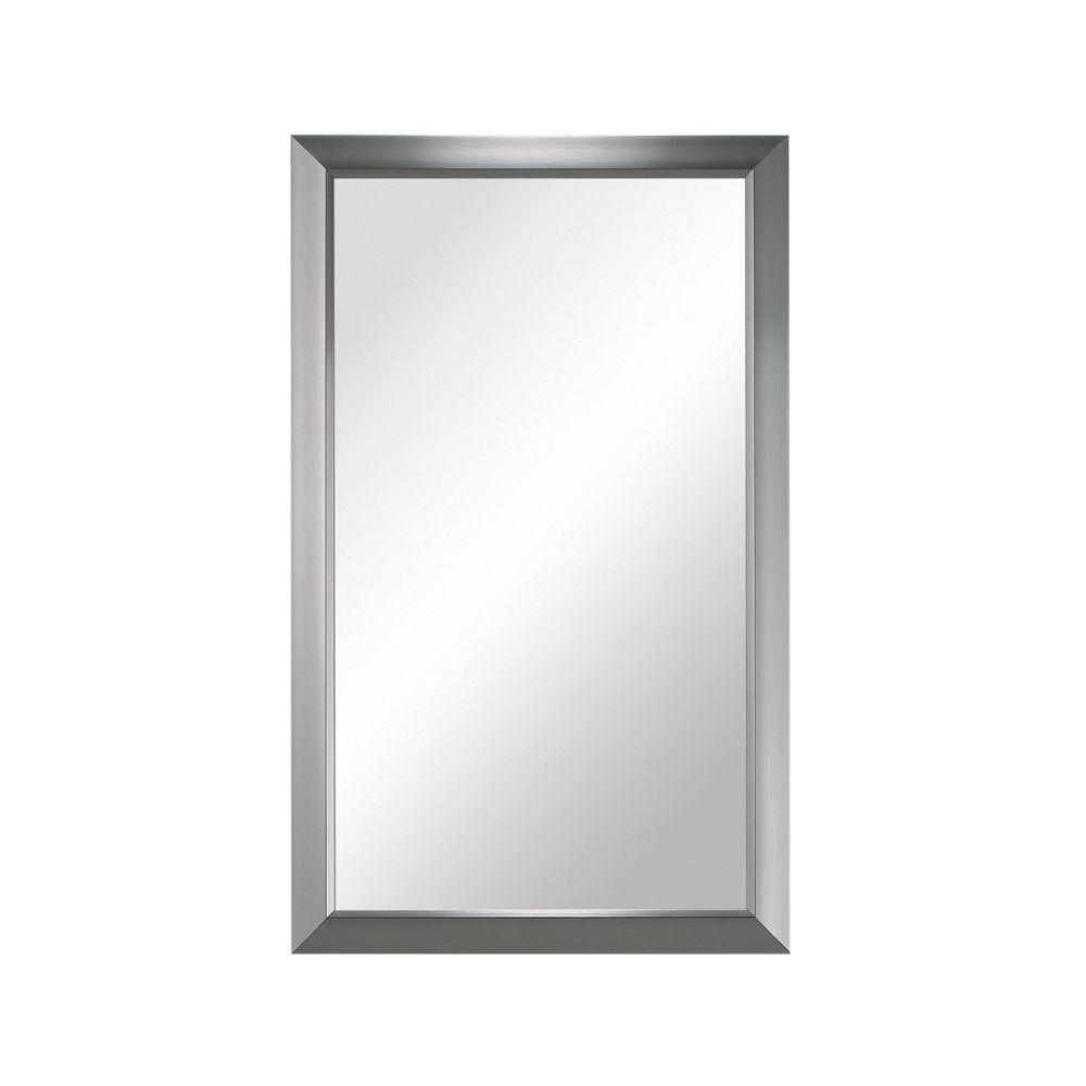 Jensen Barrington 15 In W X 19 In H X 5 In D Framed Recessed Or Surface Mount Bathroom Medicine Cabinet In Satin Nickel 56ss184csnx The Home Depot