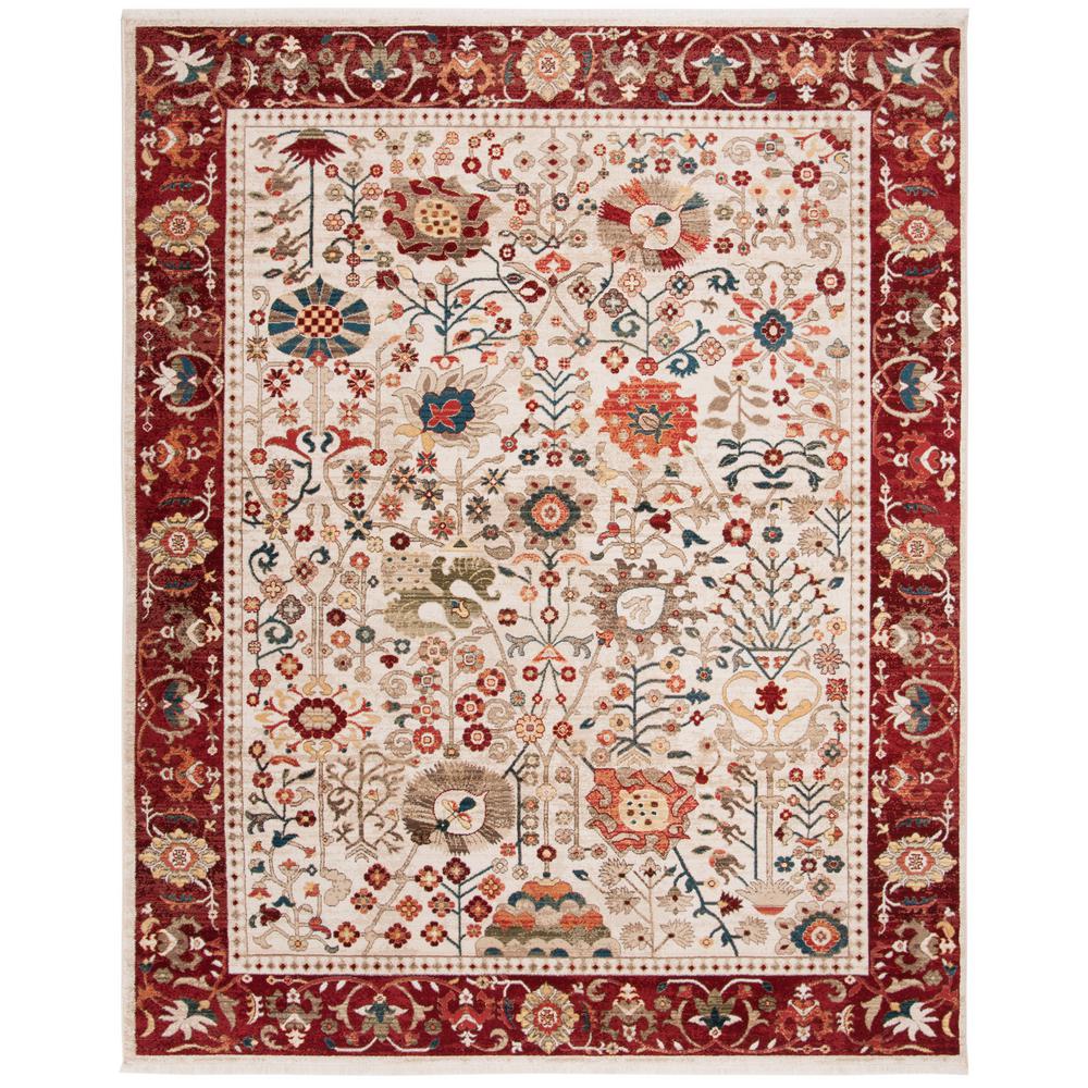 Safavieh Kashan Ivory/Red 8 ft. x 10 ft. Area Rug-KSN303D-8 - The Home