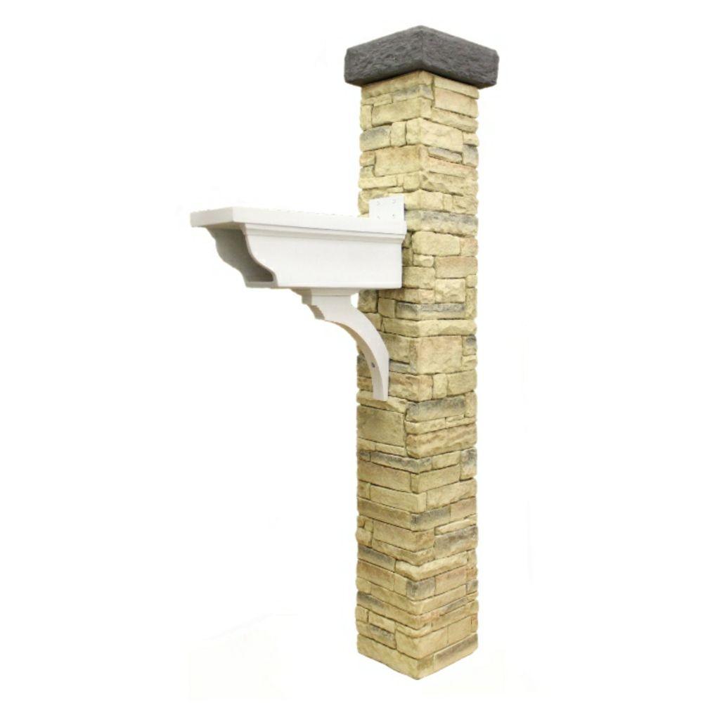 Eye Level Decorative Newspaper Holder and Flat Cap with Beige Stacked