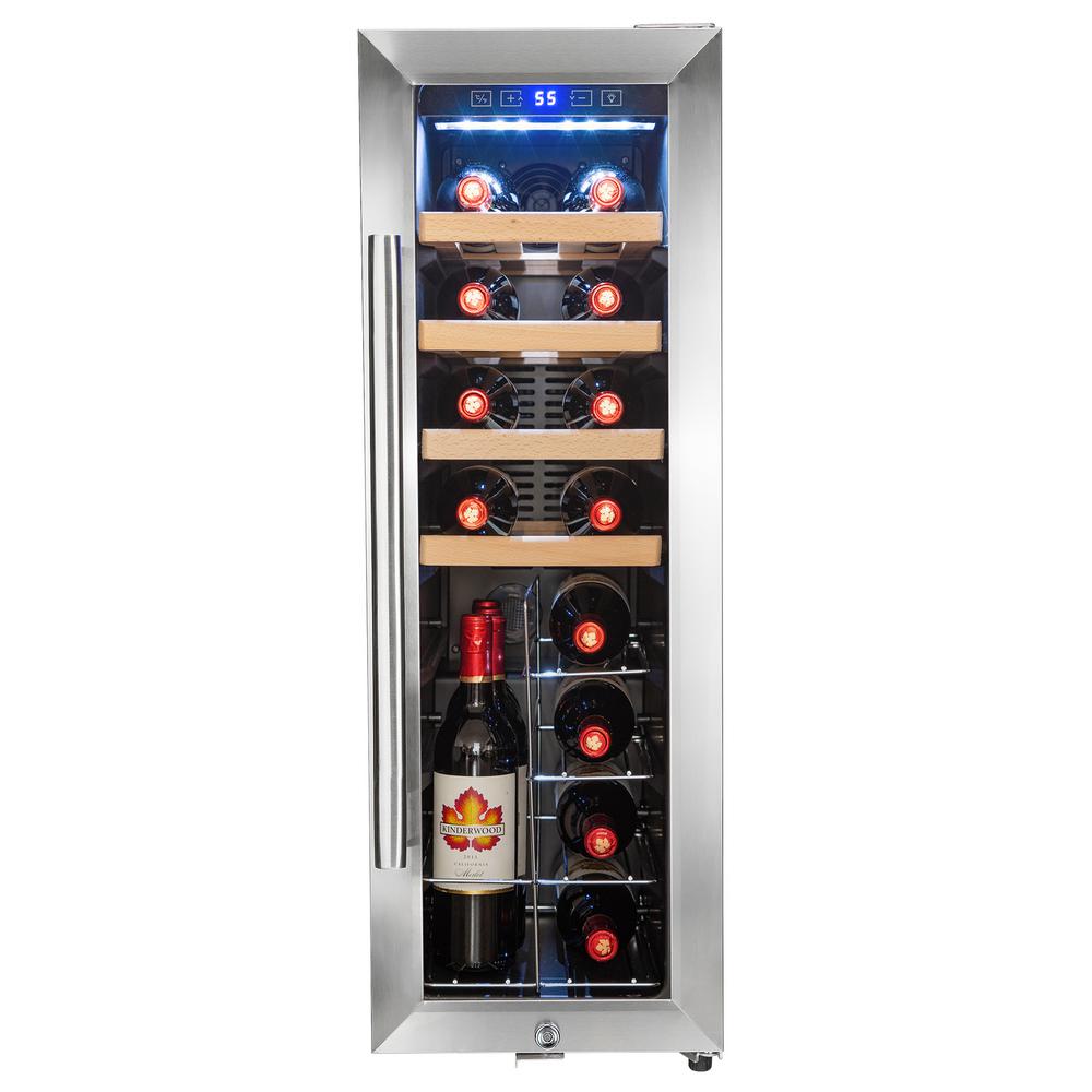 AKDY 34.75 in. 20 Bottle Freestanding Compressor Wine Cooler in