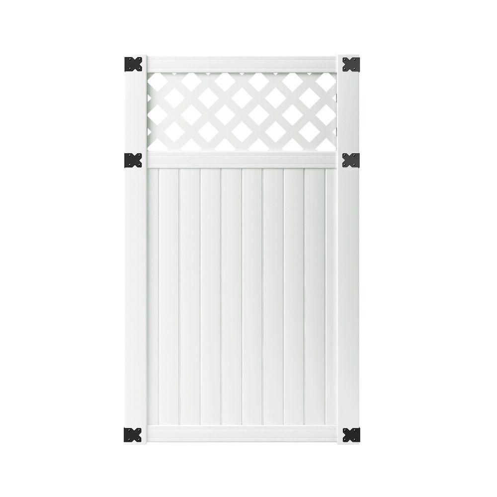 Veranda White Vinyl Fence Gate Kit144205 The Home Depot