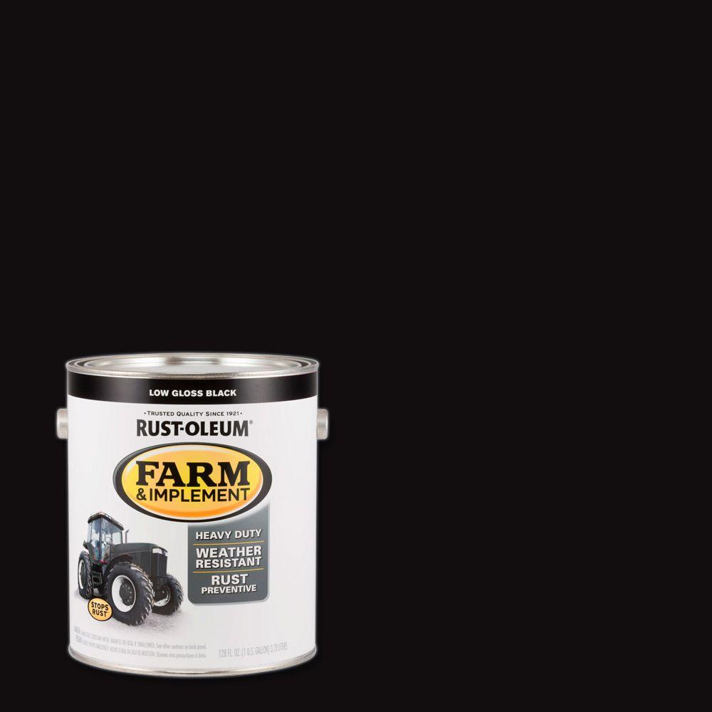 RustOleum 1 gal. Farm and Implement Low Gloss Black Paint (Case of 2