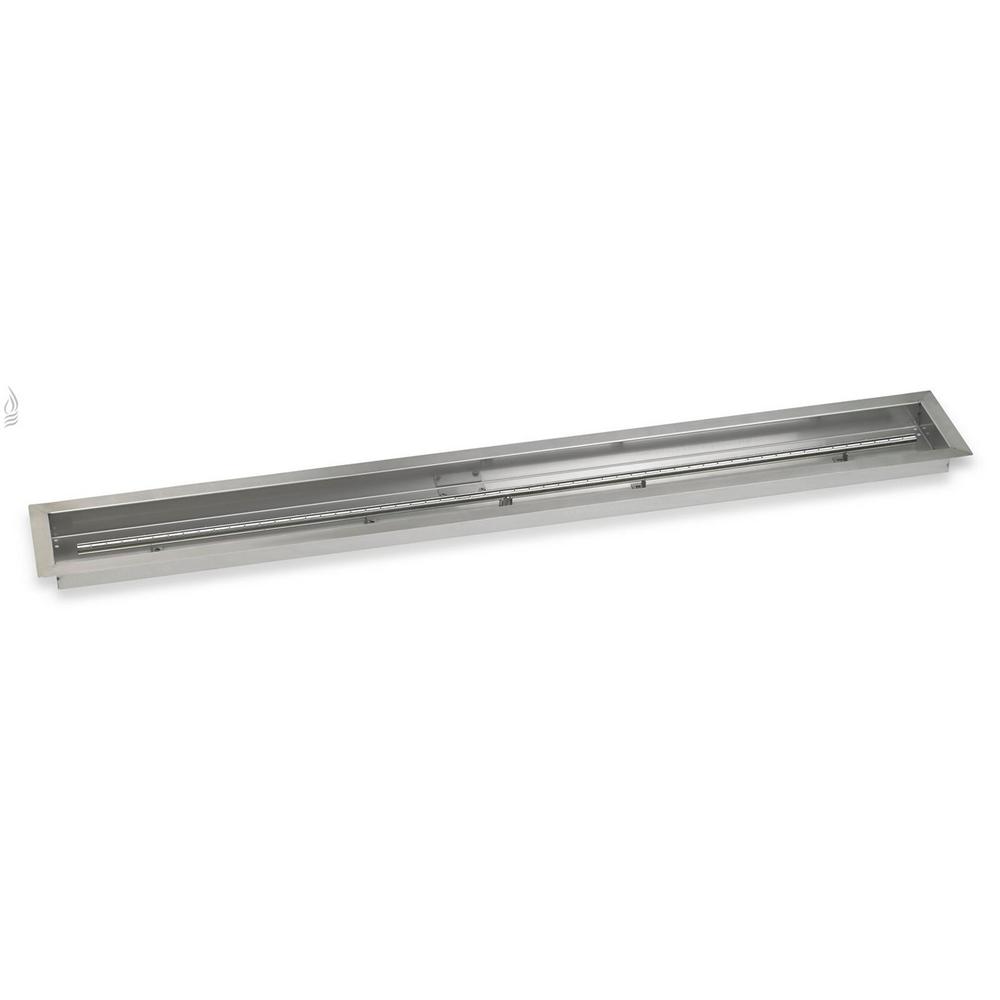 American Fire Glass 60 In X 6 In Stainless Steel Linear Drop In