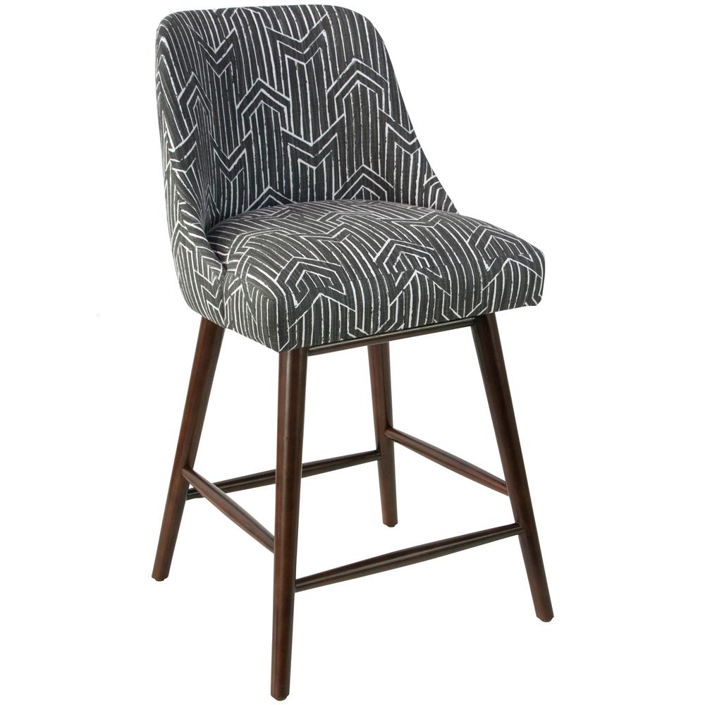 Skyline Furniture Toledo Graphite Lux Swoop Arm Counter Stool 84