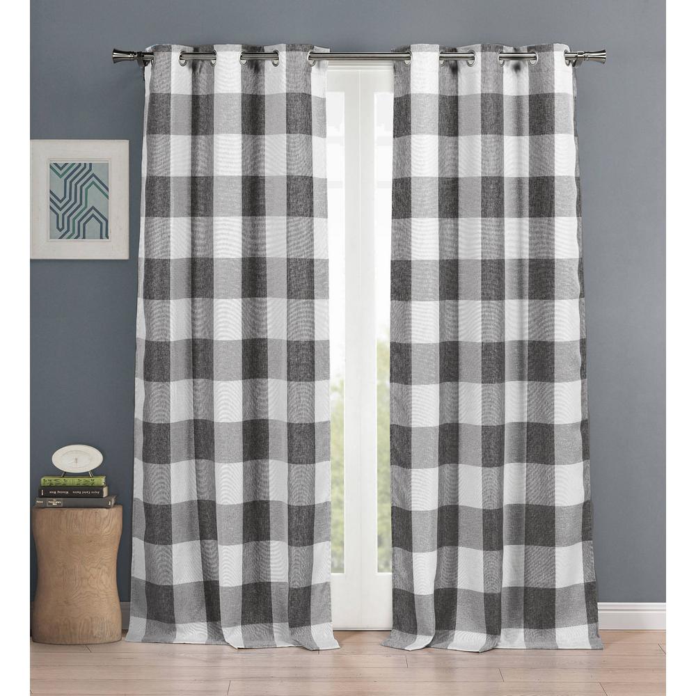 Grommet Plaid Curtains Drapes Window Treatments The Home