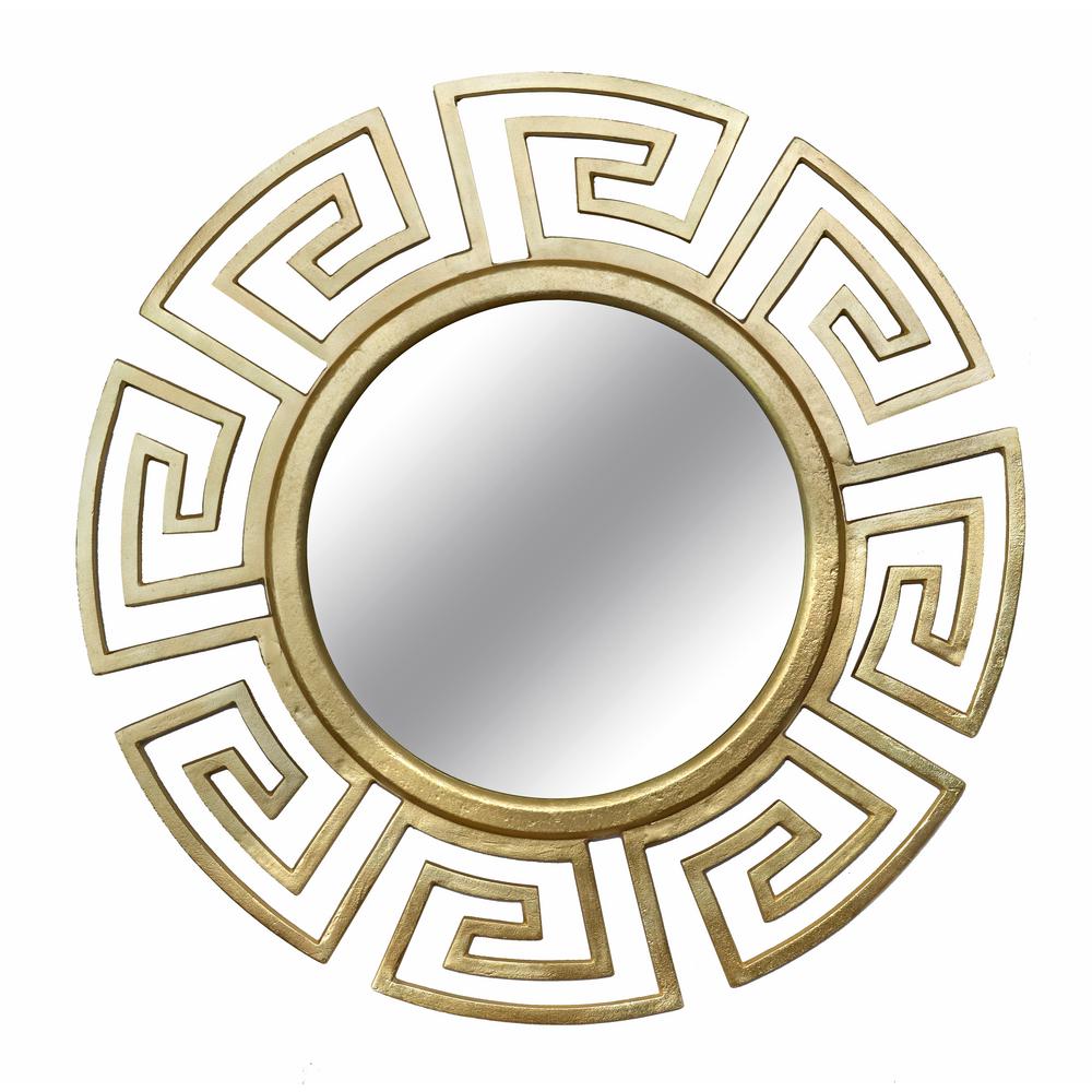 Southern Enterprises Torbin Gold Art Deco Decorative Wall Mirror