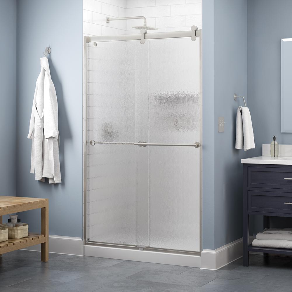 Delta Crestfield 48 X 71 In Frameless Contemporary Sliding Shower