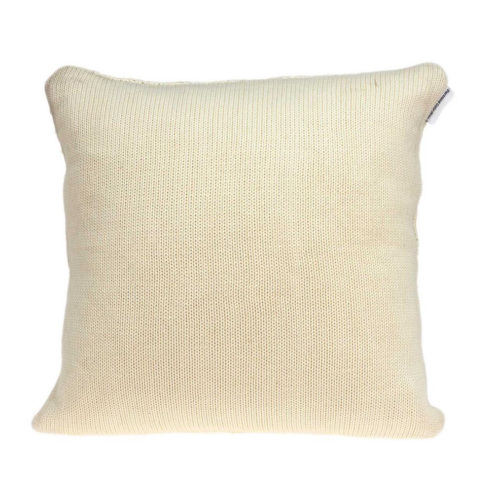 Homeroots Jordan Beige Woven Look 20 In Throw Pillow Cover 334288