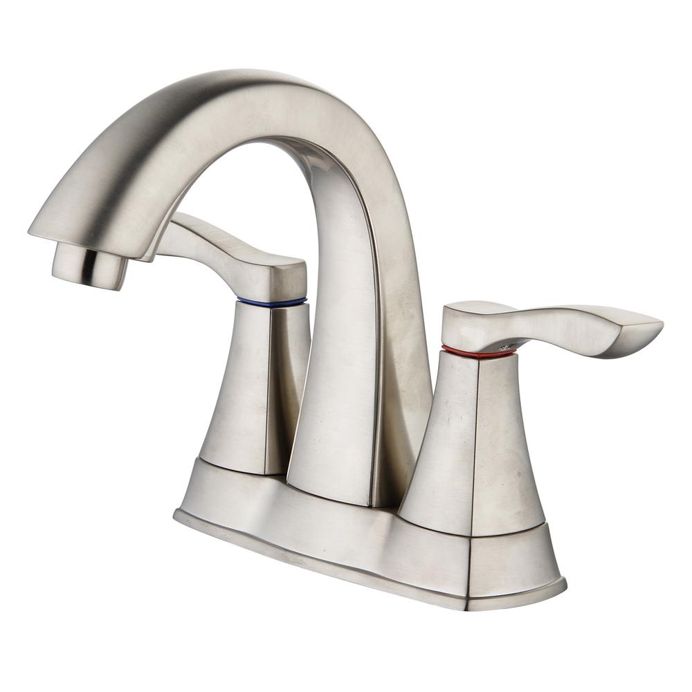 Innova Moonstone 4 In Centerset 2 Handle Bathroom Faucet With Pop