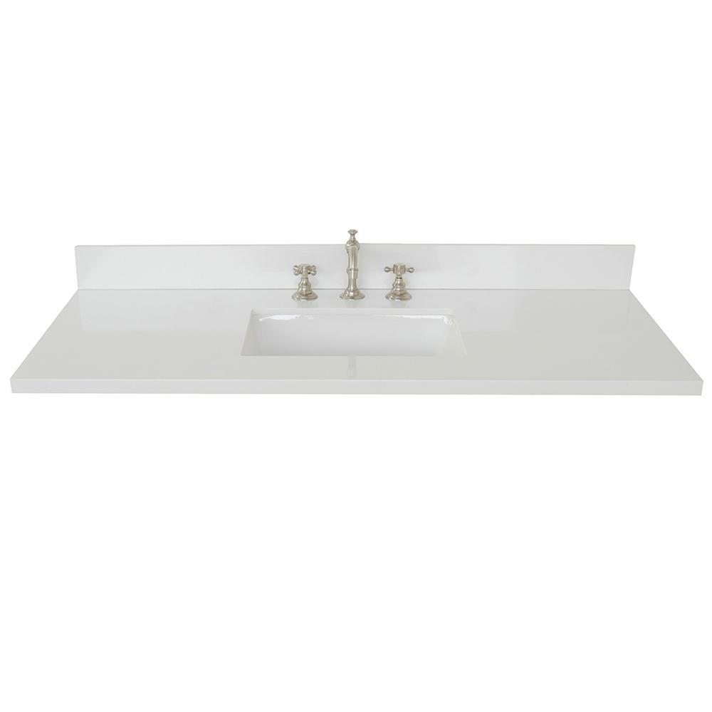 Quartz Single Sink Vanity Tops Bathroom Vanities The Home Depot D Quartz Single Basin Vanity Top